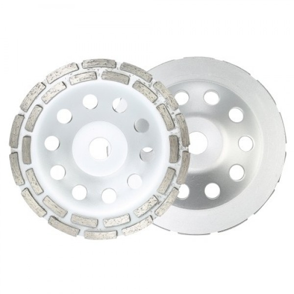 150mm 6" Diamond 2 Row Segment Grinding Wheel Disc Bowl Shape Grinder Cup 20mm Inner Hole for Concrete Granite Masonry Stone Cer