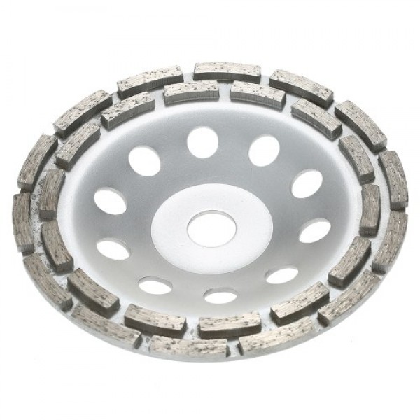150mm 6" Diamond 2 Row Segment Grinding Wheel Disc Bowl Shape Grinder Cup 20mm Inner Hole for Concrete Granite Masonry Stone Cer