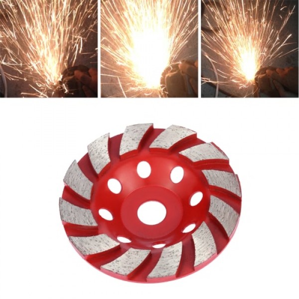 100mm 4" Diamond Segment Grinding Wheel Disc Bowl Shape Grinder Cup Concrete Granite Masonry Stone Ceramics Terrazzo Marble for 