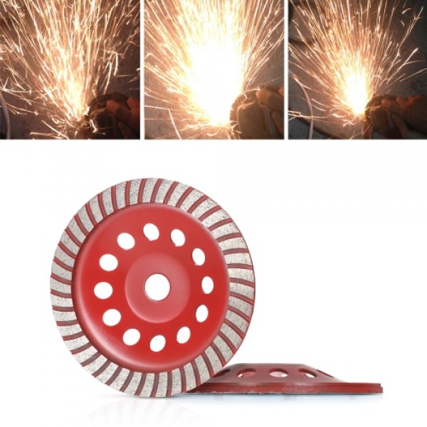 180mm 7" Diamond Segment Grinding Wheel Disc Bowl Shape Grinder Cup 22mm Inner Hole for Concrete Granite Masonry Stone Ceramics 
