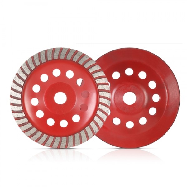 180mm 7" Diamond Segment Grinding Wheel Disc Bowl Shape Grinder Cup 22mm Inner Hole for Concrete Granite Masonry Stone Ceramics 