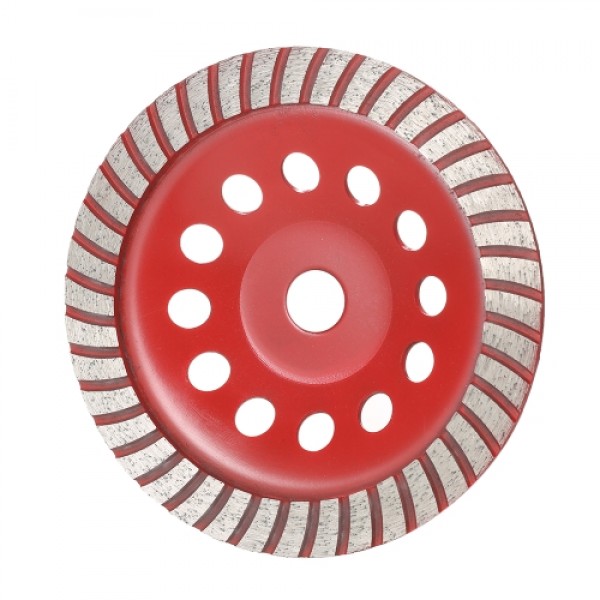 180mm 7" Diamond Segment Grinding Wheel Disc Bowl Shape Grinder Cup 22mm Inner Hole for Concrete Granite Masonry Stone Ceramics 