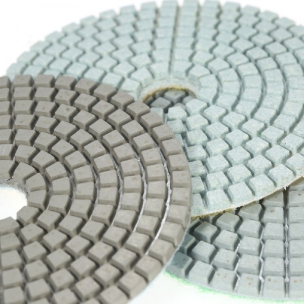 11pcs 4" Diamond Wet Polishing Pads Grinding Disc + 1pc Backing Pad for Granite Marble Stone Ceramic Tile Concrete