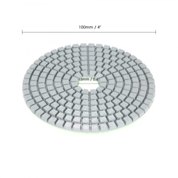 11pcs 4" Diamond Wet Polishing Pads Grinding Disc + 1pc Backing Pad for Granite Marble Stone Ceramic Tile Concrete