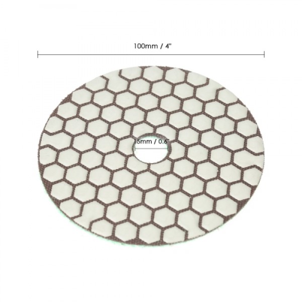 7pcs/Set 4" Diamond Dry Polishing Pads Grinding Disc for Granite Marble Stone Ceramic Tiles