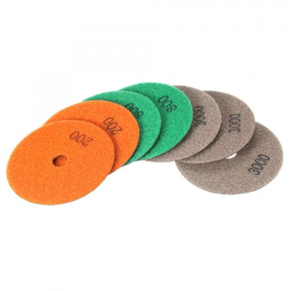 7pcs/Set 4" Diamond Dry Polishing Pads Grindi...