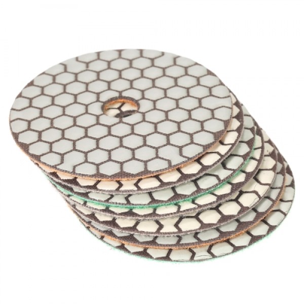 7pcs/Set 4" Diamond Dry Polishing Pads Grinding Disc for Granite Marble Stone Ceramic Tiles