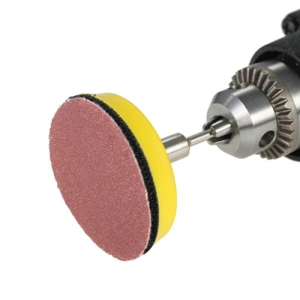 60PCS 50mm 2" Sander Disc Sanding Disk 100-2000 Grit Paper with 2inch Abrasive Polish Pad Plate for Dremel Rotary Tool