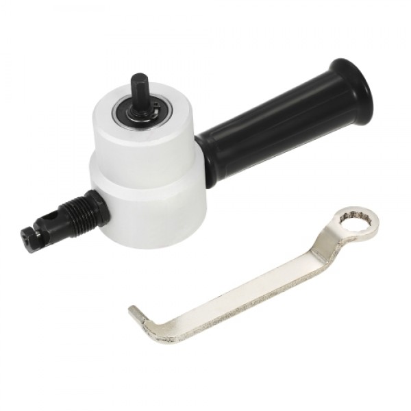 Double Head Nibble Metal Cutting Sheet Nibbler Saw Cutter 360 Degree Adjustable Drill Attachment Power Tool Accessories Cutting 