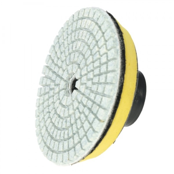 10pcs 3" Diamond Flexible Wet Polishing Pads Grinding Disc + 1pc Backing Pad for Granite Marble Stone Ceramic Tile Concrete