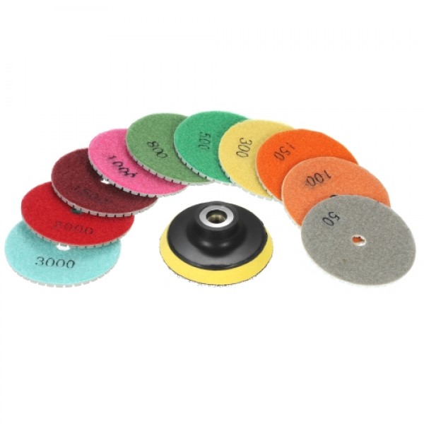 10pcs 3" Diamond Flexible Wet Polishing Pads ...