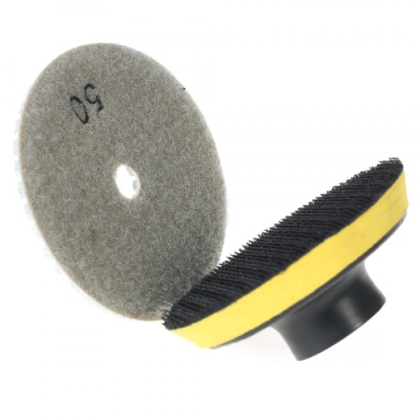 10pcs 3" Diamond Flexible Wet Polishing Pads Grinding Disc + 1pc Backing Pad for Granite Marble Stone Ceramic Tile Concrete