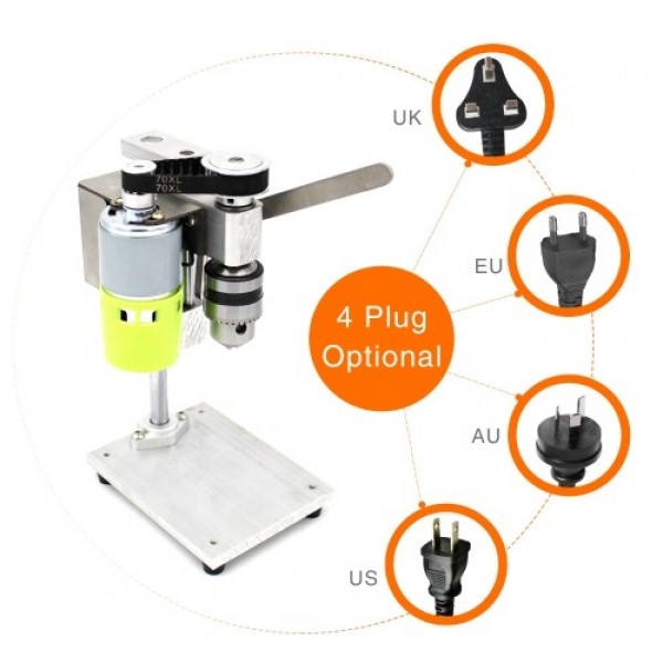 Mini Drill Press for Bench Drilling Machine Variable Speed Drilling Chuck 1.5-10mm