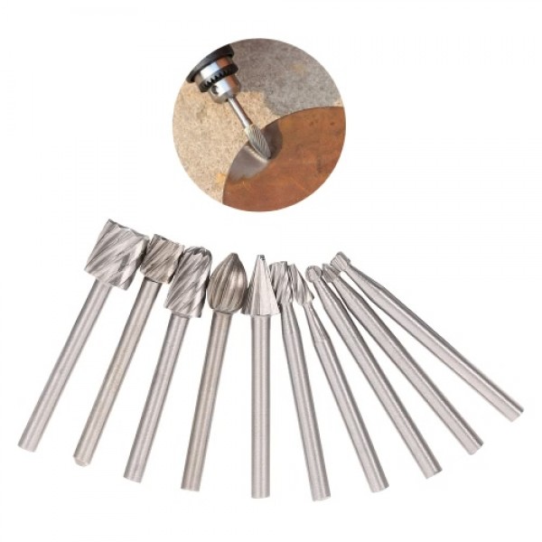 Electric Grinding Accessories 10pcs 3mm Shank HSS ...