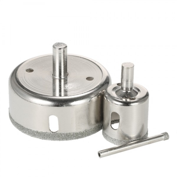 14PCS 3-70mm Glass Hole Saw Kit Diamond Coated Core Hole Saw Marble Drill Bit Tile Ceramic Glass Porcelain Drilling