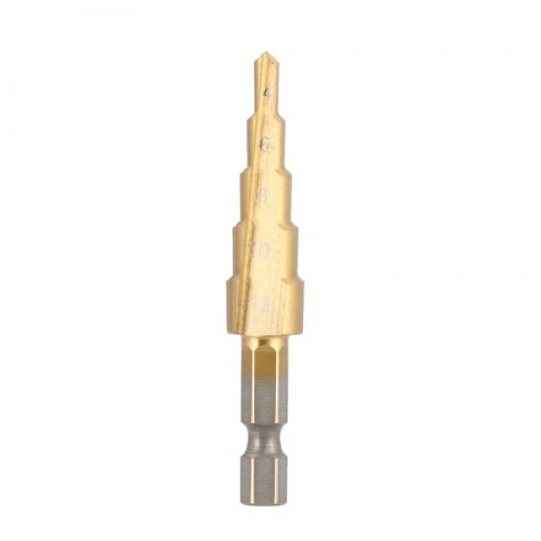 3 Pcs/set HSS Titanium Coated Straight Flute Step ...