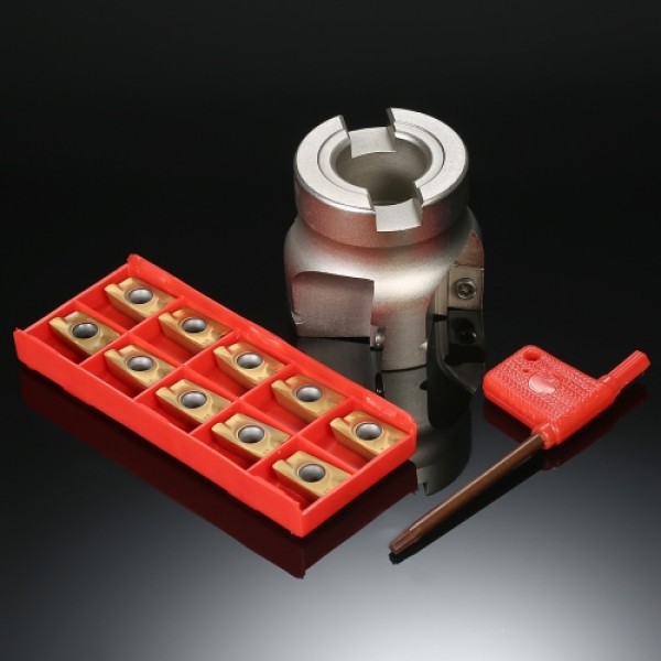 BAP400R-50-22 4 Flute Face End Mill Milling Cutter + 10pcs/box APMT1604 Carbide Inserts + T15 Wrench CNC Milling Machine Tools