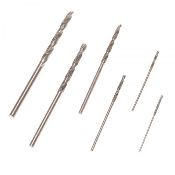 7pcs High Hardness Diamond Coated Twist Drill Bit Set Needle Drills Jewelry Agate Fine Drilling