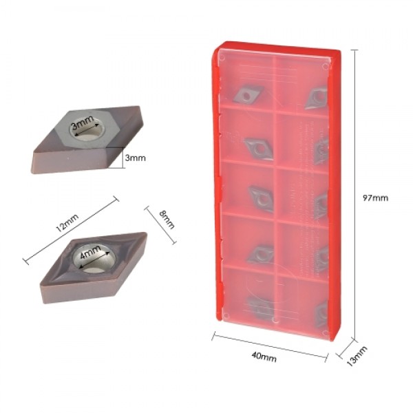10pcs/box DCMT0702 YBC205 Carbide Inserts CNC Blades Set for Lathe Turning Boring Tool