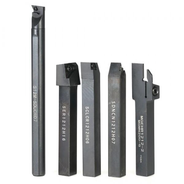 5pcs CNC Boring Bars Holder SCLCR1212H06 / SDNCN1212H07 / S12M-SDUCR07 / SER1212H16 / MGEHR1212-2 Bars + 5pcs Wrenches