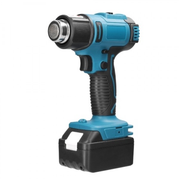 Cordless Handheld Hot Air Machine Lithium Rechargeable Heating Equipment Temperatures Adjustable Power Tool with 2 Nozzles