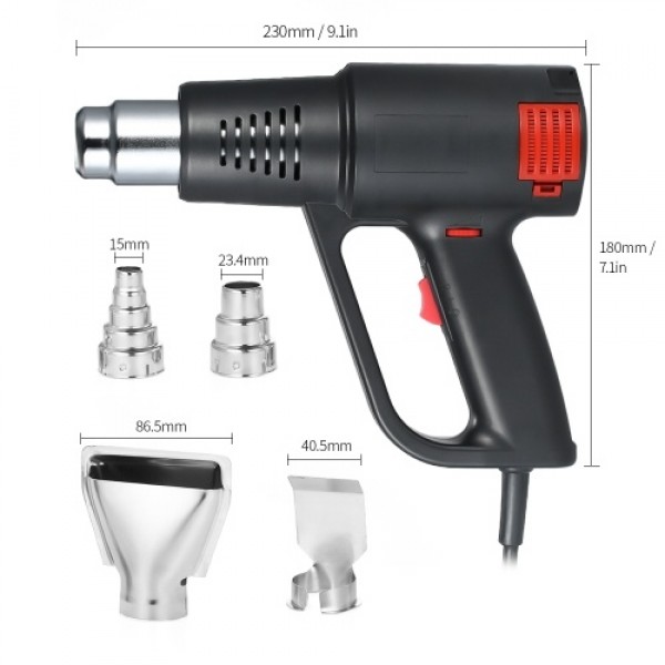 2000W Industrial Fast Heating Hot Air Gun High Quality Handheld Heat Blower Electric Adjustable Temperature Heat Gun Tool
