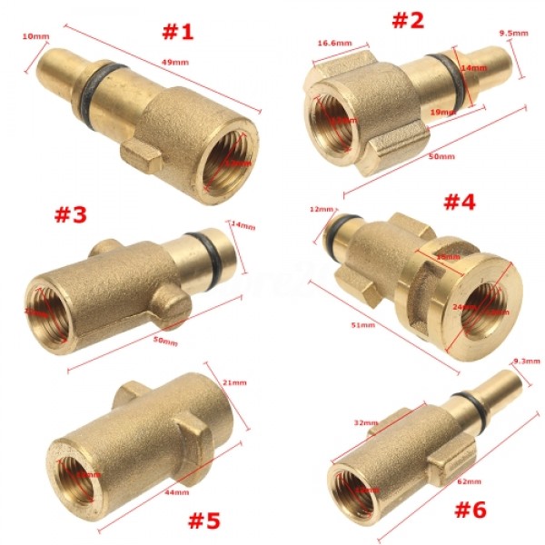 Adjustable Car Wash Snow Foam Lance Pressure Nozzle Soap Bottle Gun 1/4" Adapter for Karcher Bosch Lavor Nilfisk Bubble Foaming 