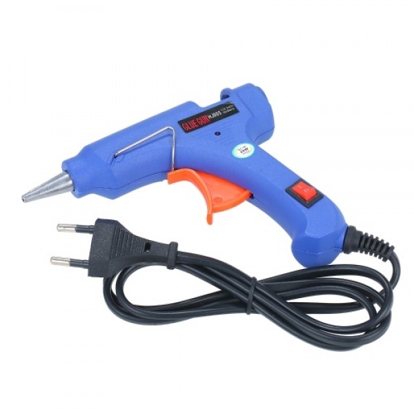 20W Hot Melt Glue Gun Hot Melt Glue Machine Multifunctional Industrial Household DIY Glue Gun with Switch Button Blue HJ005