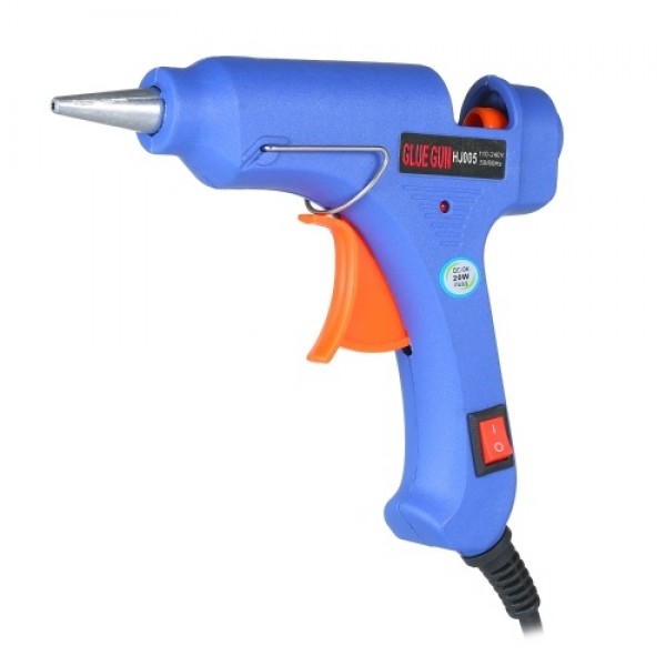 20W Hot Melt Glue Gun Hot Melt Glue Machine Multifunctional Industrial Household DIY Glue Gun with Switch Button Blue HJ005