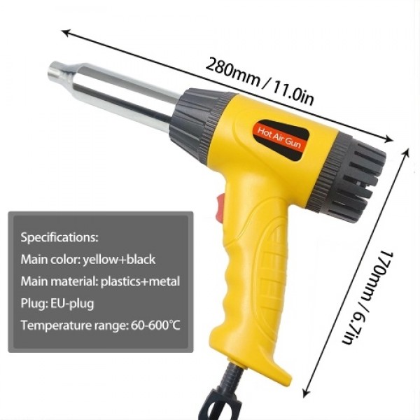 750W Hot Air Machine Heat Machine Adjustable Temperature Welding Device Auto Plastics Pipes Welding Repairing Tool