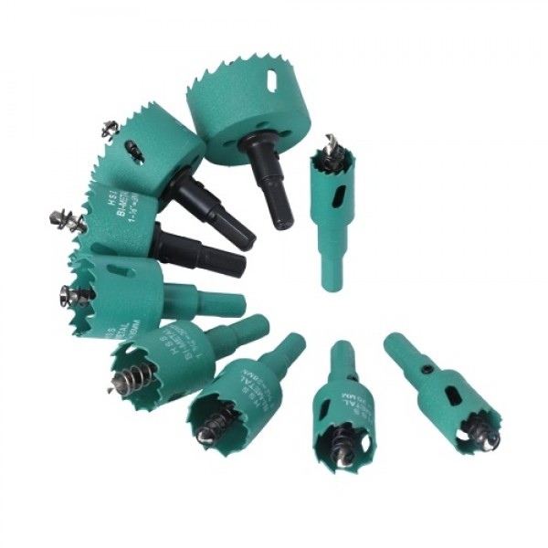 9 PCS Bi-metal Hole Saw Drill Bit Set 19mm-51mm Hi...