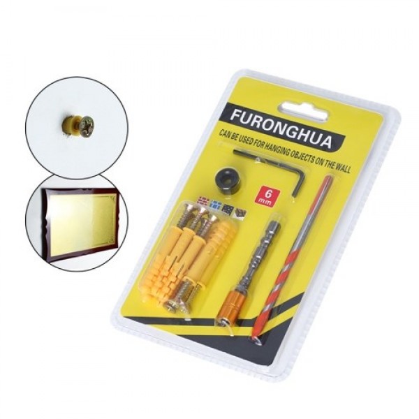 Wall Screws and Anchors Magnetic Cross Head Screwdriver Bit Plastic Drywall Anchor and Screw Kit Wall Hanging Kit for Plasterboa