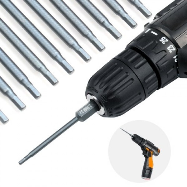 10pcs 1/4 Inch Hex Shank Magnetic Screwdriver Bits Set 65mm S2 Alloy Steel Hex Head Screwdriver Bits Professional Chamfered Ende