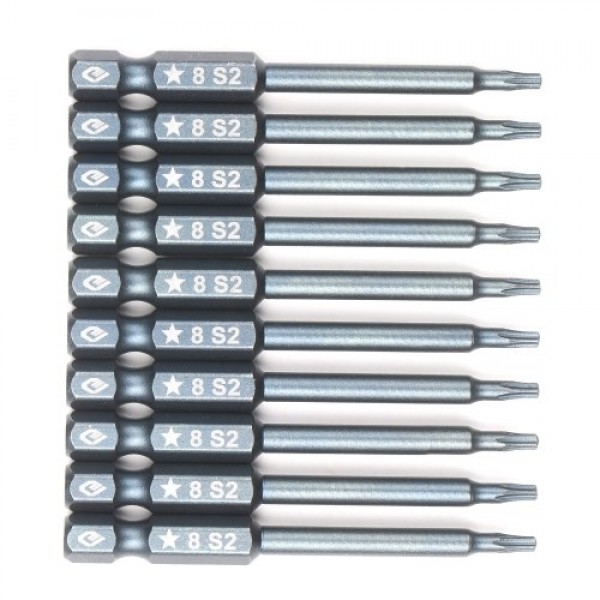 10pcs 1/4 Inch Hex Shank Magnetic Screwdriver Bits Set 65mm S2 Alloy Steel Hex Head Screwdriver Bits Professional Chamfered Ende