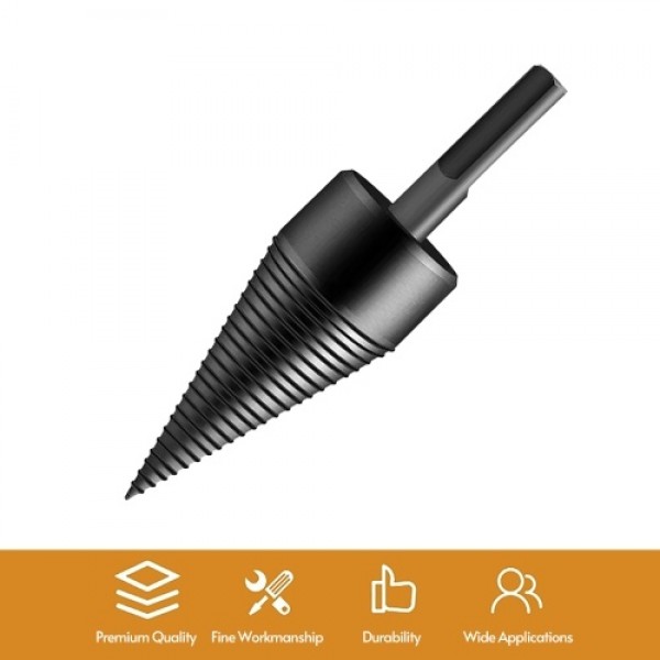 Firewood Drill Bit 3pcs Replaceable Shank Square Round Hex 32mm Sharp Head Woodworking Cut Tools for Electric Drill