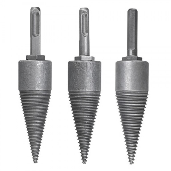 Log Wood Splitting Electric Hammer Drill Bit Splitter Cone Firewood Split