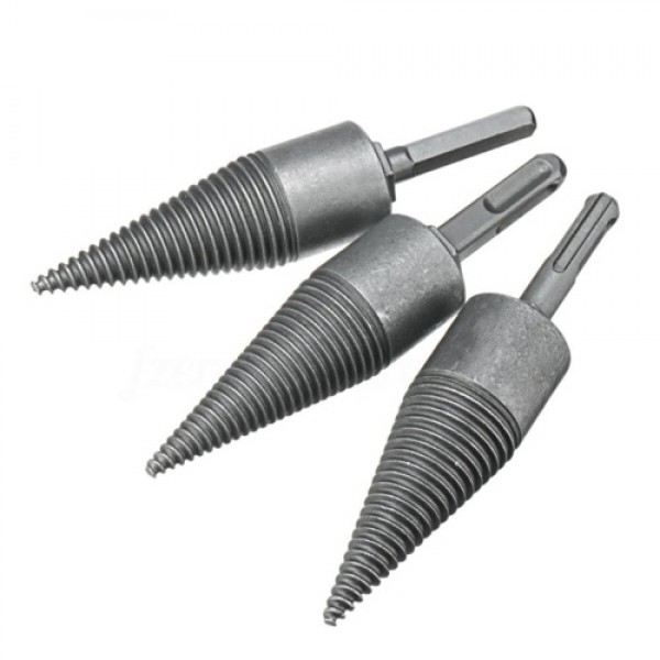 Log Wood Splitting Electric Hammer Drill Bit Splitter Cone Firewood Split