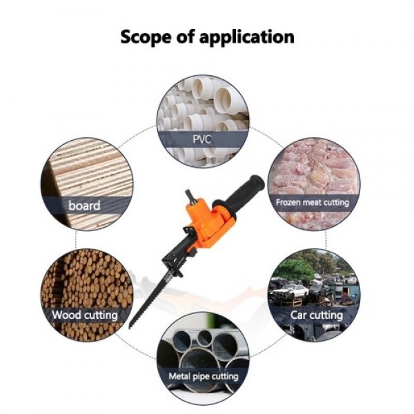Household Practical Electric Drill Modified Electric-Saw Electric Reciprocating-Saw Portable Power Drill Into Saber-Saw Woodwork