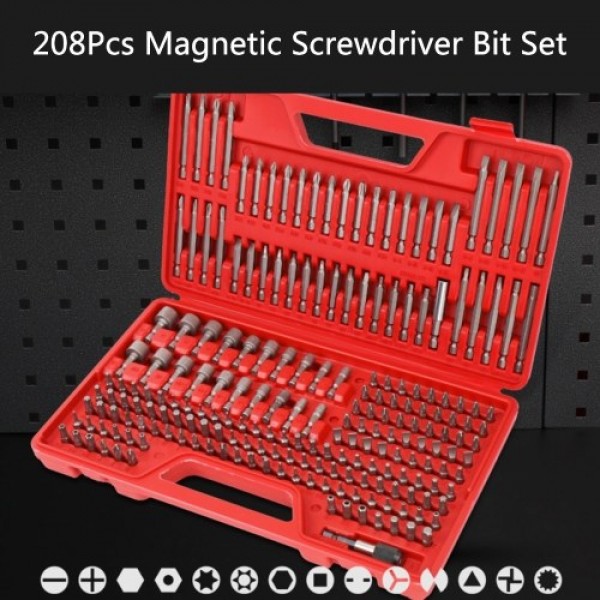 208Pcs Magnetic Screwdriver Bit Set Impact Ready D...