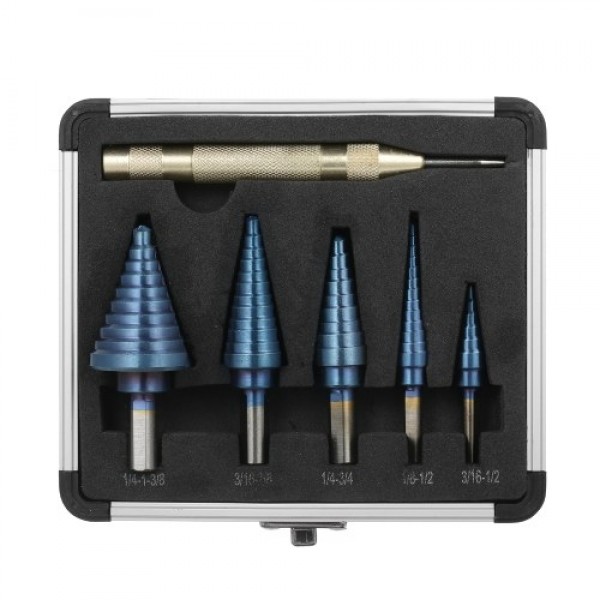 50 Sizes HSS Step Drill Bit Set (5pcs)