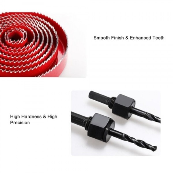Woodworking Hole Opener Set Multi-Functional Carpentry Drilling Tool Kit for Thin Wood/PVC Board/Plastics Plate/Plasterboard