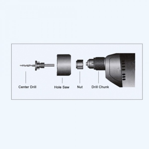 Woodworking Hole Opener Set Multi-Functional Carpentry Drilling Tool Kit for Thin Wood/PVC Board/Plastics Plate/Plasterboard