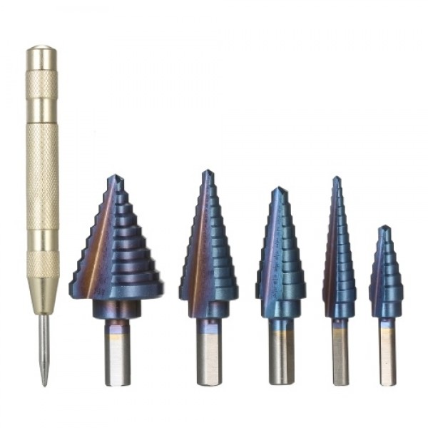 50 Sizes HSS Step Drill Bit Set (5pcs)