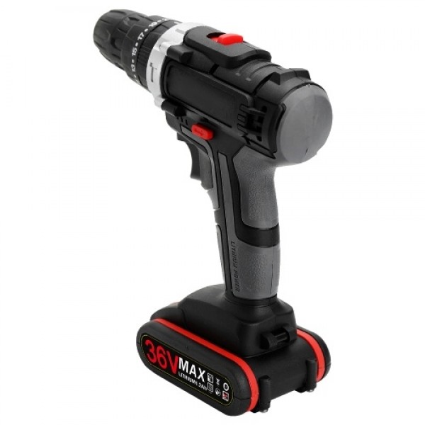 36V Multifunctional Impact Electric Cordless Drill High-power Lithium Battery Wireless Rechargeable Hand Drills Brush Motor Home