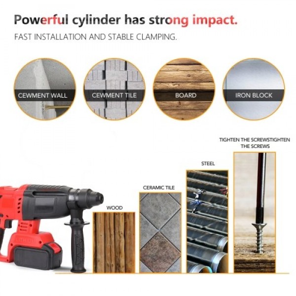 Multifunctional Industrial-grade Brushless Rechargeable Lithium Electric Hammer Cordless Impact Drill Electric Hammer Electric P