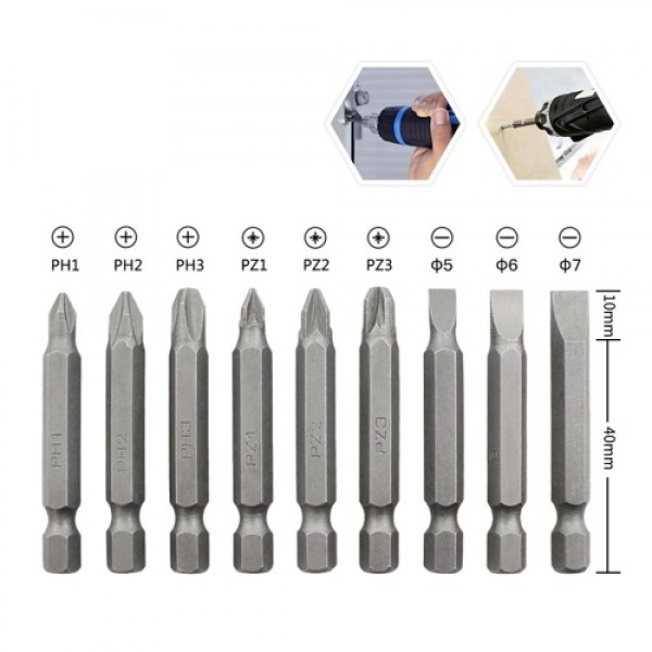 Screwdriver Bit Set Drill Bit Set 21-Piece Drilling and Driving Accessory Kit with Storage Box for Metal Wood Plastic