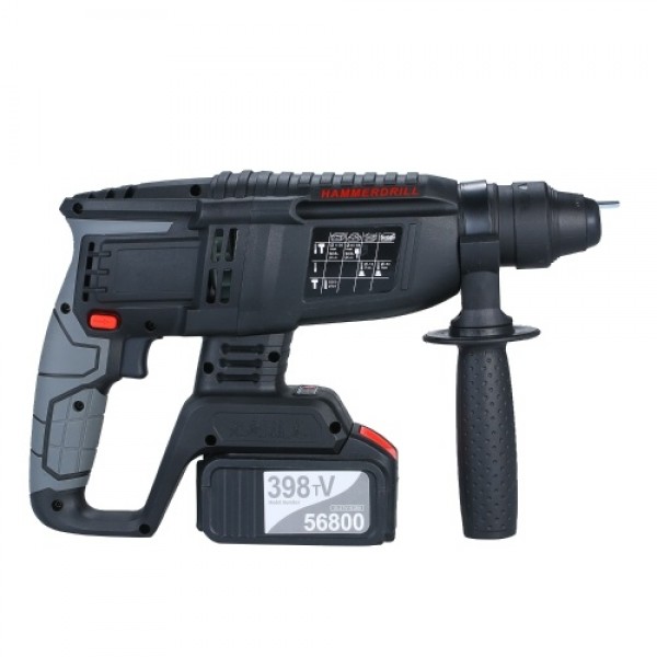 21V Brushless Heavy Duty 4 Function Rotary Hammer Drill 1 Inch SDS-plus Adjustabl Grip Handle 980 RPM Cordless Drill Demolition 