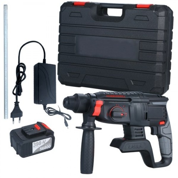 21V Brushless Heavy Duty 4 Function Rotary Hammer Drill 1 Inch SDS-plus Adjustabl Grip Handle 980 RPM Cordless Drill Demolition 