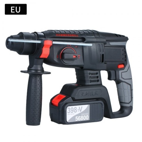 21V Brushless Heavy Duty 4 Function Rotary Hammer Drill 1 Inch SDS-plus Adjustabl Grip Handle 980 RPM Cordless Drill Demolition 