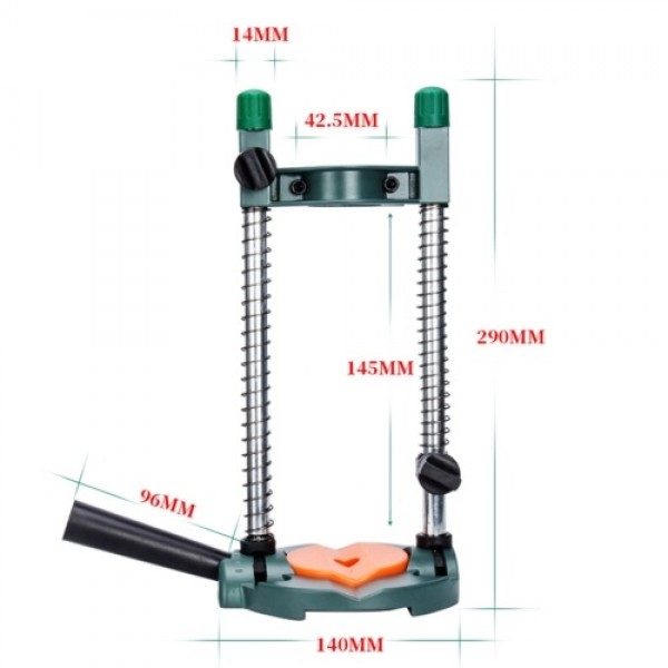 Drill Guide Electric Drill Press Stand 45° Adjustable Mobile Swivel Working Tool